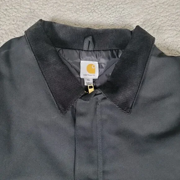 Carhartt Jacket 4XL Black Loose Fit Firm Duck Insulated Traditional Work C003 - Picture 6 of 13